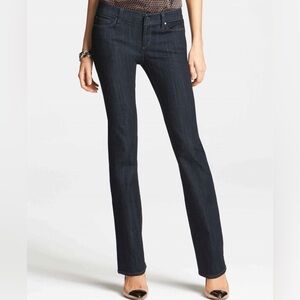 NWT Ann Taylor Petite Modern Boot Cut Denim Jeans in Dark Wash 0P